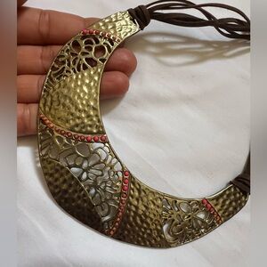 Gold and Pink Statement Necklace